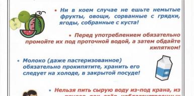 ПРОФИЛАКТИКА КИШЕЧНЫХ ИНФЕКЦИЙ